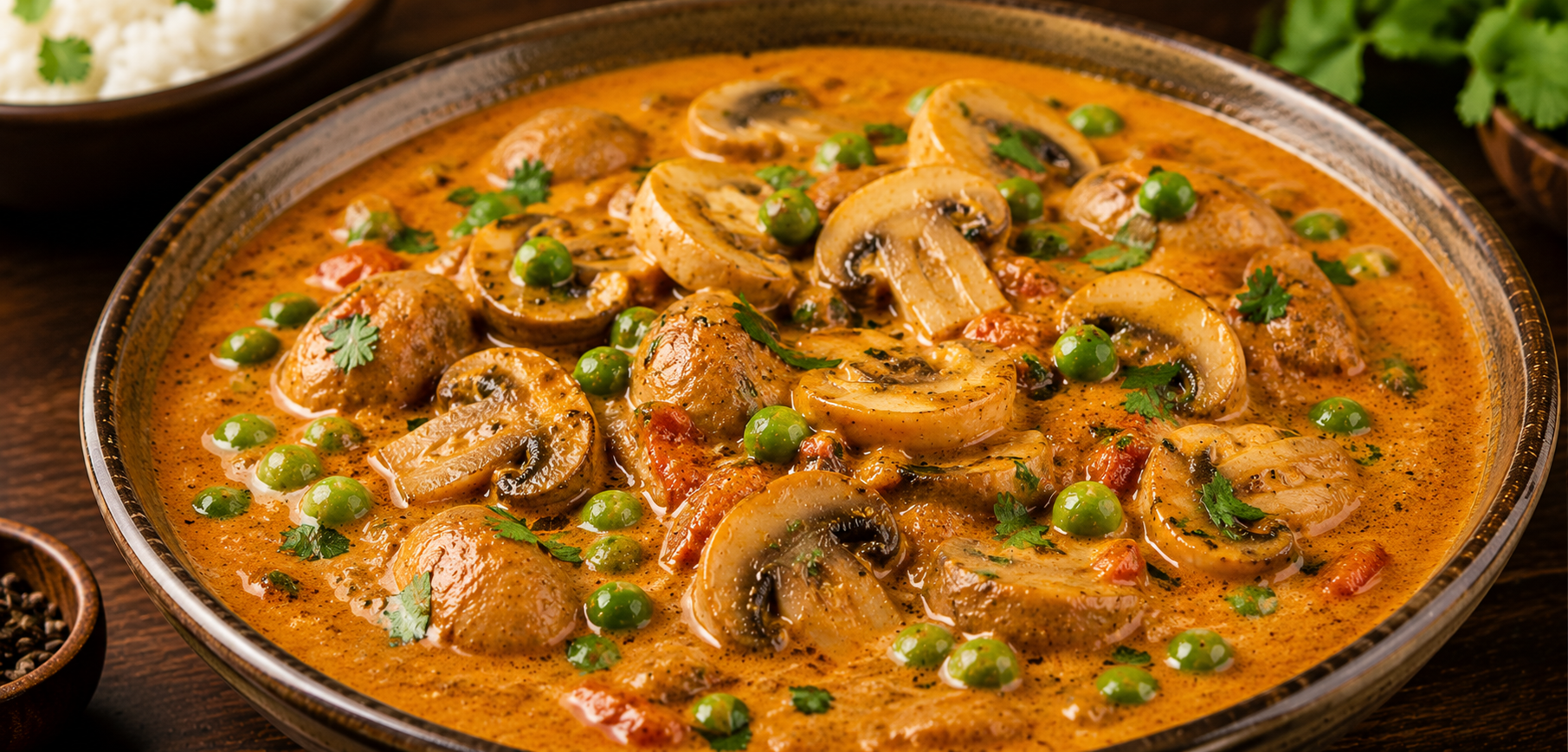 Champignon-Erbsen Masala